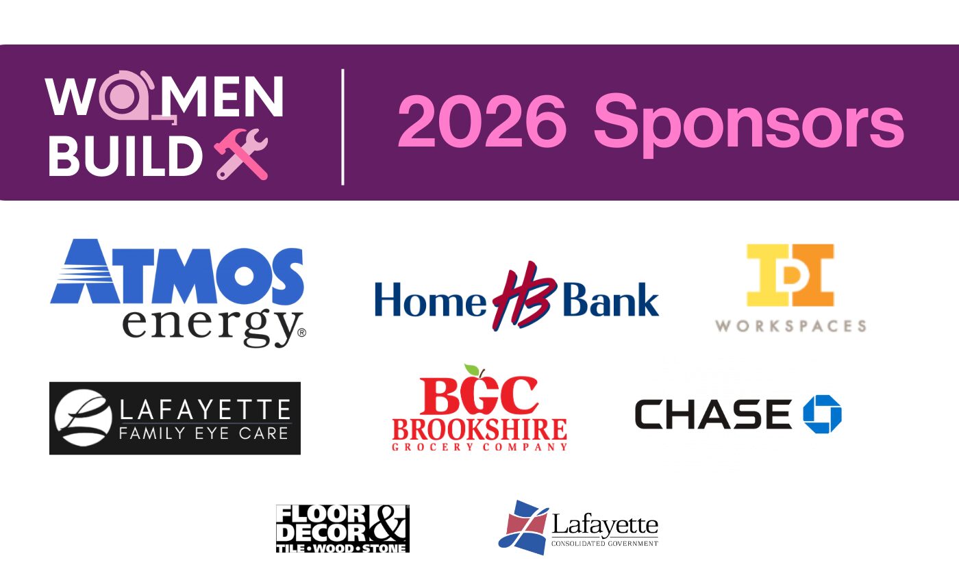 Logos of Women Build sponsors